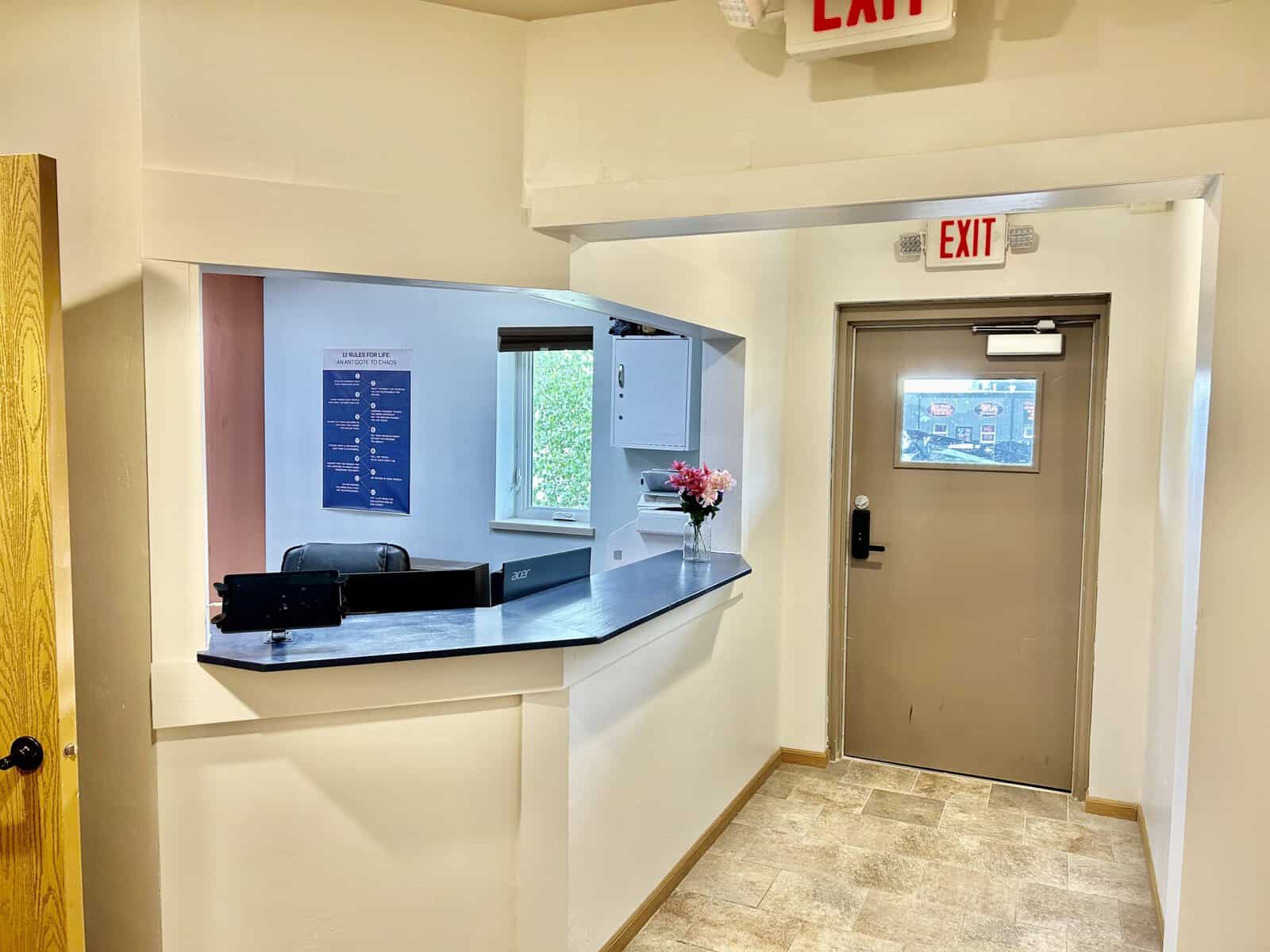 The welcoming center entry